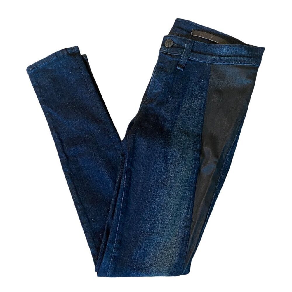 Rag & Bone The Skinny Leather Panel Jeans Plymouth Women's Size 26 - Picture 8 of 9